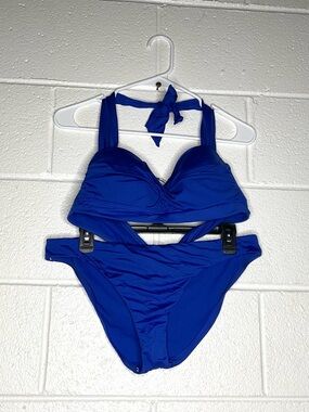 < Gibson Latimer Blue Two Piece Bikini Set Size Medium >